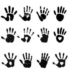 Handprint icon vector set. Hand illustration sign collection. Hand Print symbol or logo.