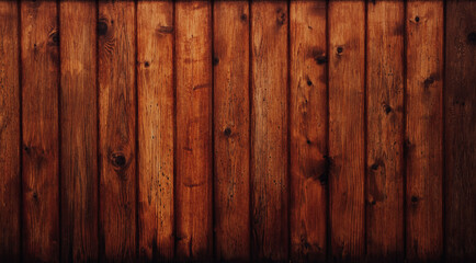 Wooden Yard Fence Stained Red