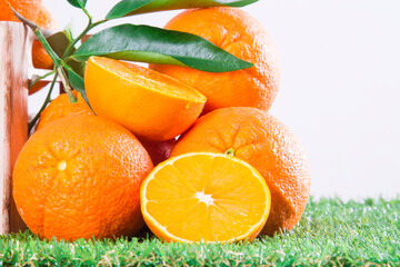 fresh oranges isolated isolated on white