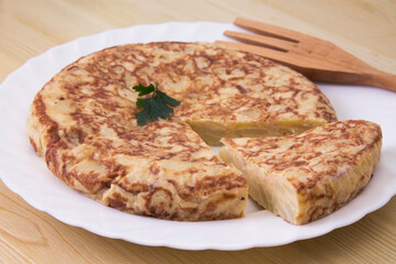 Omelet typical of Spanish cuisine