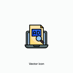 Search results vector icon. Premium quality.
