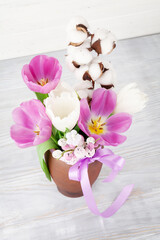 Tulip flowers bouquet