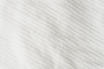 White fabric velvet texture close up