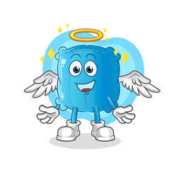 pillow angel with wings vector. cartoon character