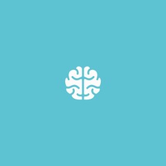 Fototapeta premium BEST BRAIN VECTOR LOGO DESIGN 