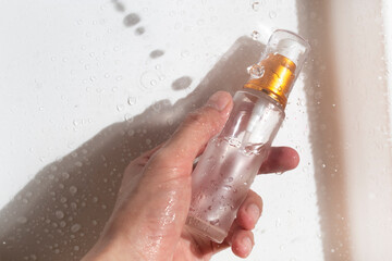 mockup of medical skin care bottle cosmetic serum dropper, beauty makeup facial, treatment cleanser...