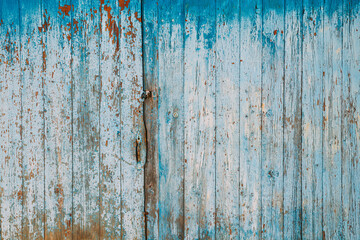 Fototapeta na wymiar Aged Natural Old Blue Color Obsolete Wooden Board Background. Grungy Vintage Wooden Surface. Painted Obsolete Weathered Texture Of Fence.Aged Natural Old Blue Color Obsolete Wooden Board Background