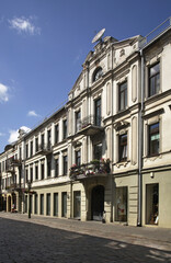 Fototapeta na wymiar Old street in Kaunas. Lithuania