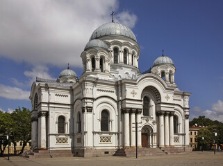 Fototapeta na wymiar Church of St. Michael Archangel in Kaunas. Lithuania