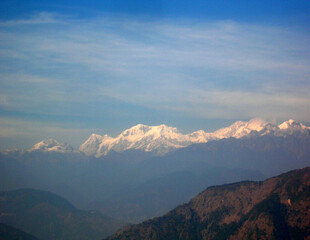 A magnificient view of Mt. Kanchanjunga 8586 m, as seen from Namchi look mesmerizing in South Sikkim. This is the third highest mountain in the world located between India and Nepal. . .