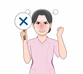 パネルを持って話す人