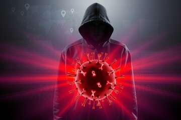 covid-19 coronavirus hacker phishing scam virus molecule