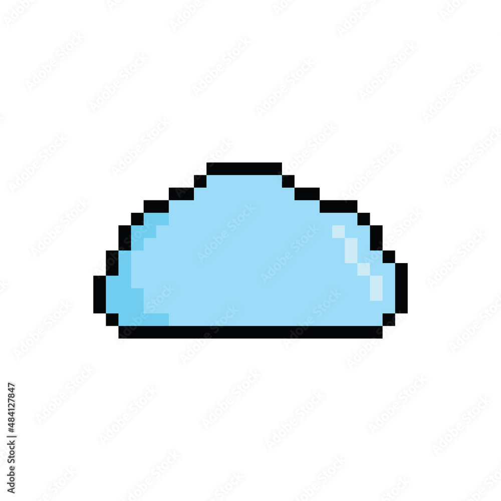 Aufkleber pixel art cloud weather vector icon pixel element for 8 bit game