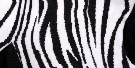 Knitted Zebra Animal Print Pattern 