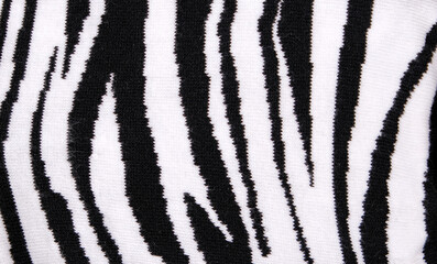 Knitted Zebra Animal Print Pattern 