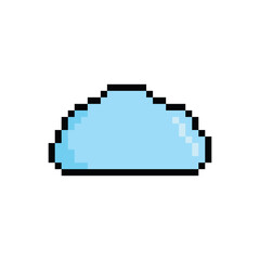 pixel art cloud weather  vector  icon pixel element for 8 bit game