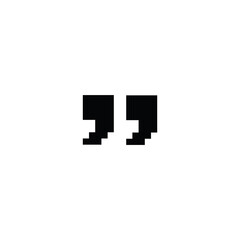   pixel art  quote marks vector  icon  8 bit game