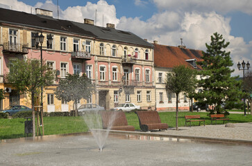 Old market square in Wloclawek. Poland