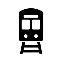 Train icon. Pictogram isolated on white. Design on white background.