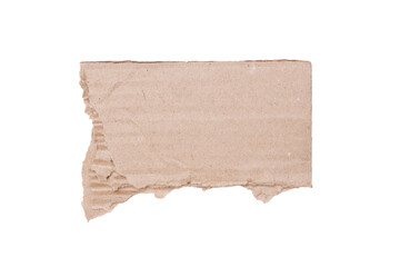 Obraz premium a piece of brown cardboard isolated on a white background