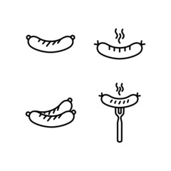 Sausage Icon Vector Design Template Illustration Sign And Symbol