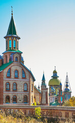 Temple of All Religions (Universal temple) in Staroye Arakchino village near Kazan. Tatarstan. Russia