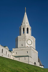 Fototapeta na wymiar Spasskaya tower in Kazan Kremlin. Kazan. Tatarstan. Russia