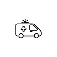 Ambulance icon. ambulance truck sign and symbol. ambulance car