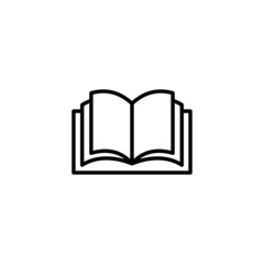 Book icon. open book sign and symbol. ebook icon