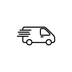 Delivery truck icon. Delivery truck sign and symbol. Shipping fast delivery icon