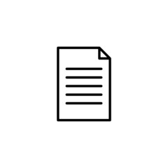 Document icon. Paper sign and symbol. File Icon