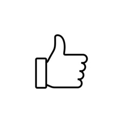 Like icon. Thumbs up sign and symbol. Hand like