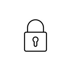 Lock icon. Padlock sign and symbol. Encryption icon. Security symbol