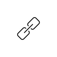 Link icon. Hyperlink chain sign and symbol