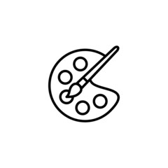 Paint icon. paint brush sign and symbol. paint roller icon vector