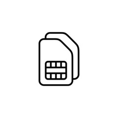 Sim card icon. dual sim card sign and symbol