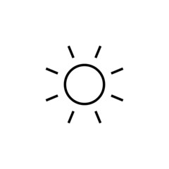 Sun icon. Brightness sign and symbol.