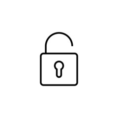 Unlock icon. Unlock sign and symbol. unlocked padlock icon