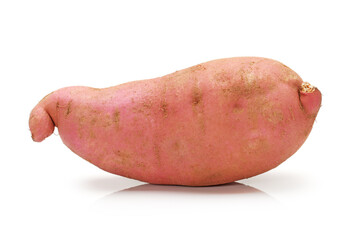 sweet potatoes on the white background