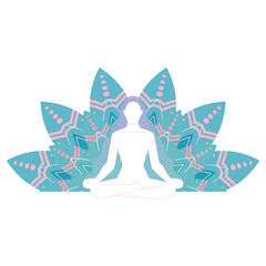 Mystic woman, exotic woman, female concept illustration. Boho girl. inner knowledge and peace. Vector design in flat style