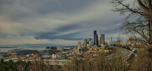 clouds over the city