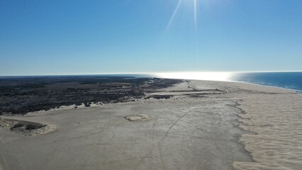 survol du port de plaisance de port Camargue en Occitanie dans le sud de la France
