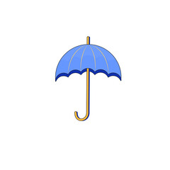 Vector umbrella isolated on white background.