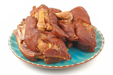 Sauce trotters on white background
