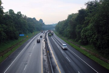 driving on a highway