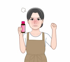 美容ドリンクをもつ女性