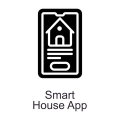 Smart House App vector Solid Icon Design illustration. Home Improvements Symbol on White background EPS 10 File