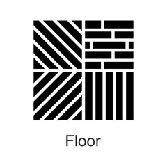 Floor vector Solid Icon Design illustration. Home Improvements Symbol on White background EPS 10 File