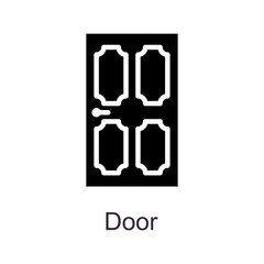 Door vector Solid Icon Design illustration. Home Improvements Symbol on White background EPS 10 File