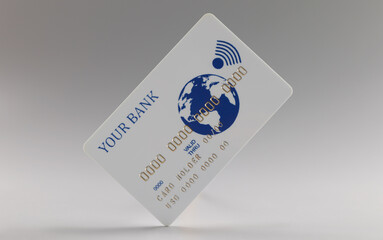Personal plastic credit card, way for cashless contactless payment, digital carrier